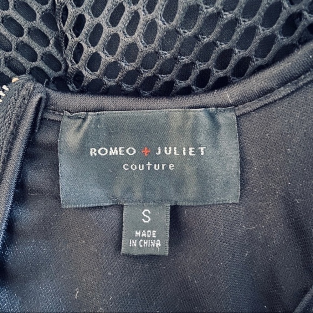 Romeo & Juliet Couture Solid Mesh Hollowed Sleeveless Dress - Picture 7 of 8